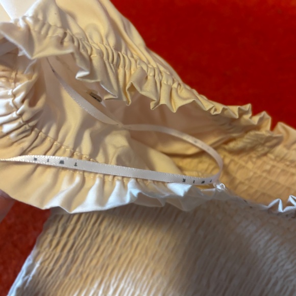 Peasant boho cream smocked puff sleeve babydoll dress NWT - Picture 5 of 10